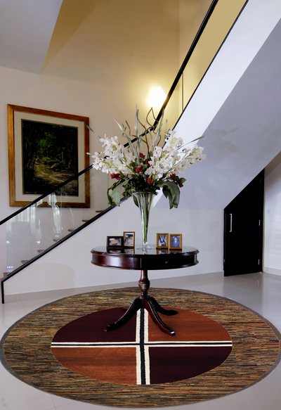 Square Silk Cross Round Rug - AR2341