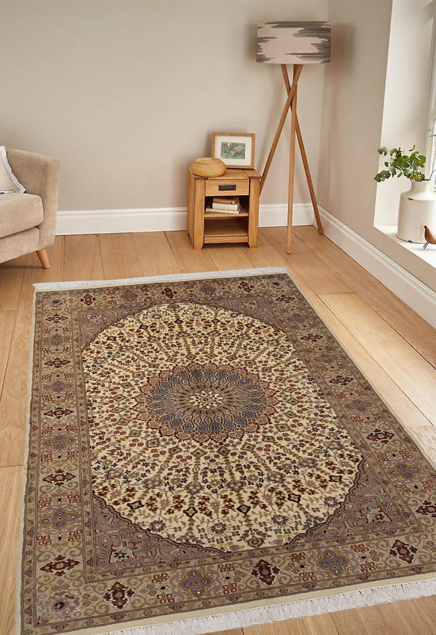 Pak Persian Diamond Dome Design Silk Lining - AR2726