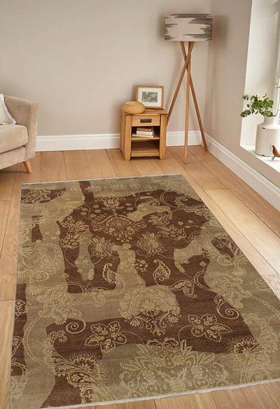 Superfine Classic Floral Wool Allover Artwork -VP036