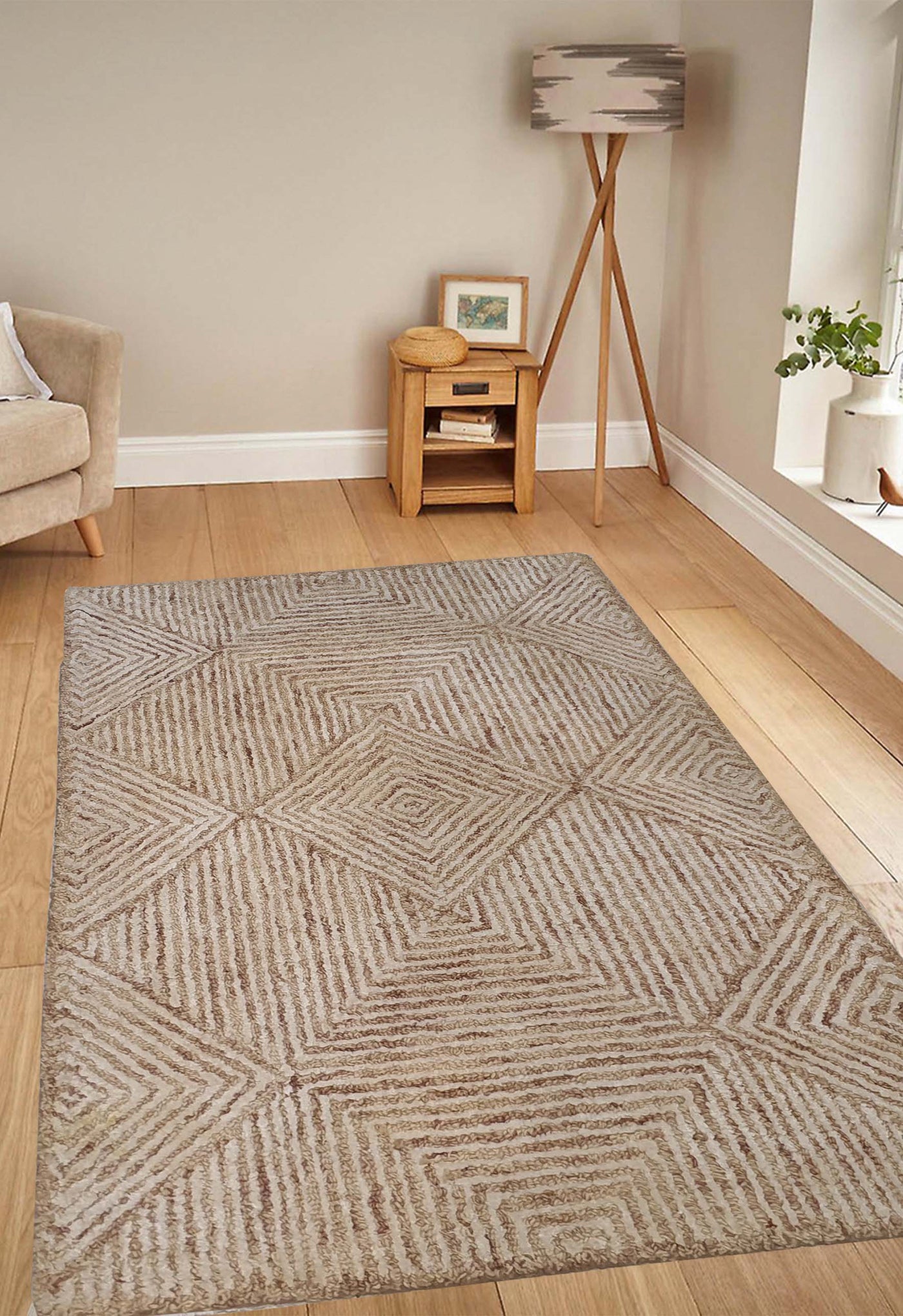 SUPERFINE HAND TUFTED LOOP & CUT PILE CARPET SAMPLE - HT0102