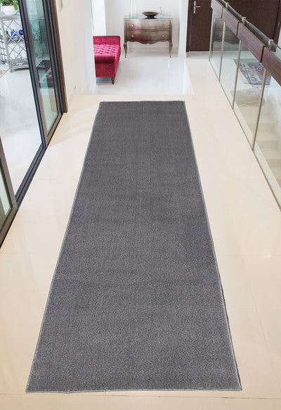 MACHINE MADE ROYAL SILK LIGHT GREY RUNNER - MM043