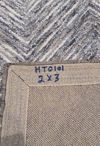 SUPERFINE HAND TUFTED LOOP & CUT PILE CARPET SAMPLE - HT0101