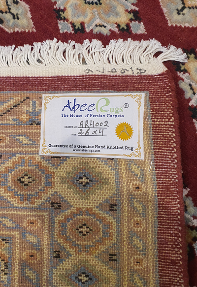 SUPERFINE BUKHARA RED & BROWN ALLOVER DESIGN WITH SILK - AR4002