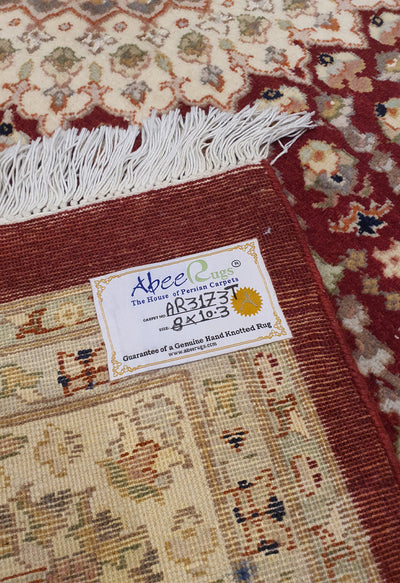 SUPERFINE HAND-KNOTTED DK AUBUSSON DOME MEDALLION - AR3173T