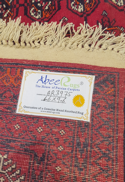 SUPERFINE PERSIAN TURKAMAN RED WOOL ON WOOL ALLOVER ELEPHANT FOOT PATTERN - AR3975