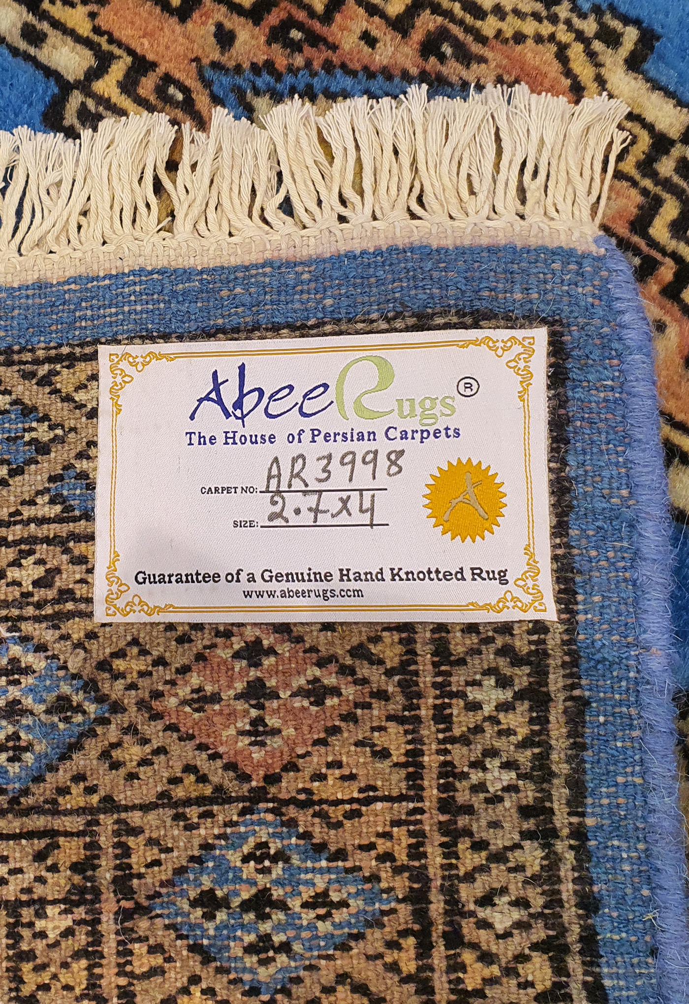 SUPERFINE BUKHARA LIGHT BLUE & BROWN WITH 4 MEDALLION - AR3998