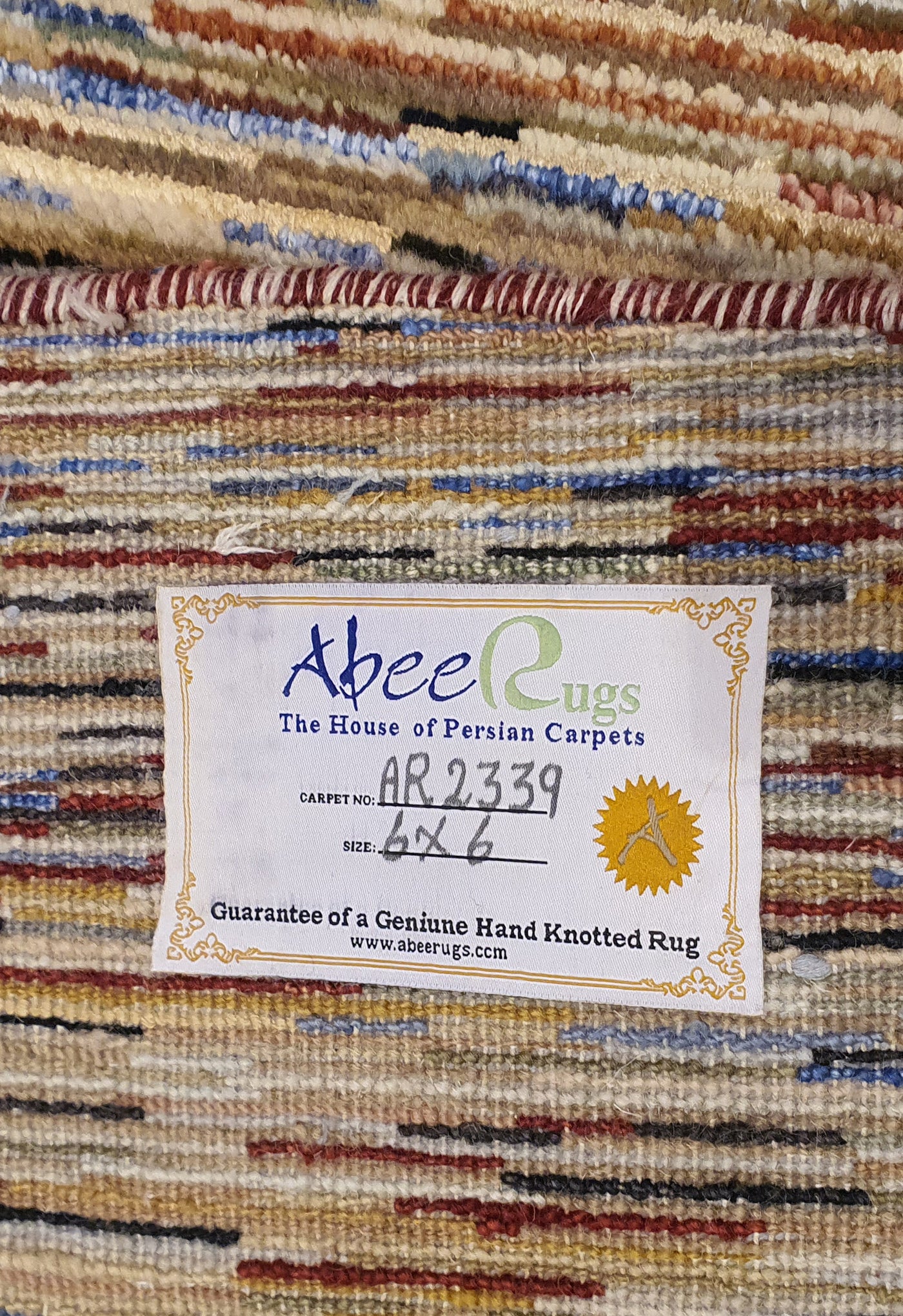 Modern Allover Cross Lining Round Rug Design - AR2339