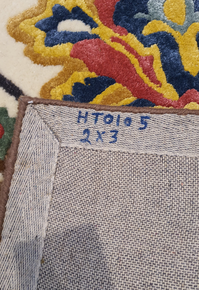 SUPERFINE HAND TUFTED VISCOSE WITH WOOL HI & LOW PILE CARPET SAMPLE - HT0105