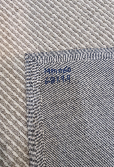 MACHINE MADE VELVET SPRING STRIPES CREAM & GREY - MM060