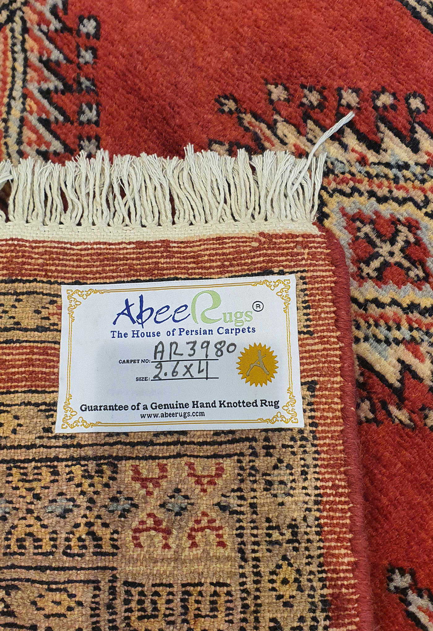 SUPERFINE BUKHARA RED WITH 4 MEDALLION & MULTICOLOUR BORDER - AR3980