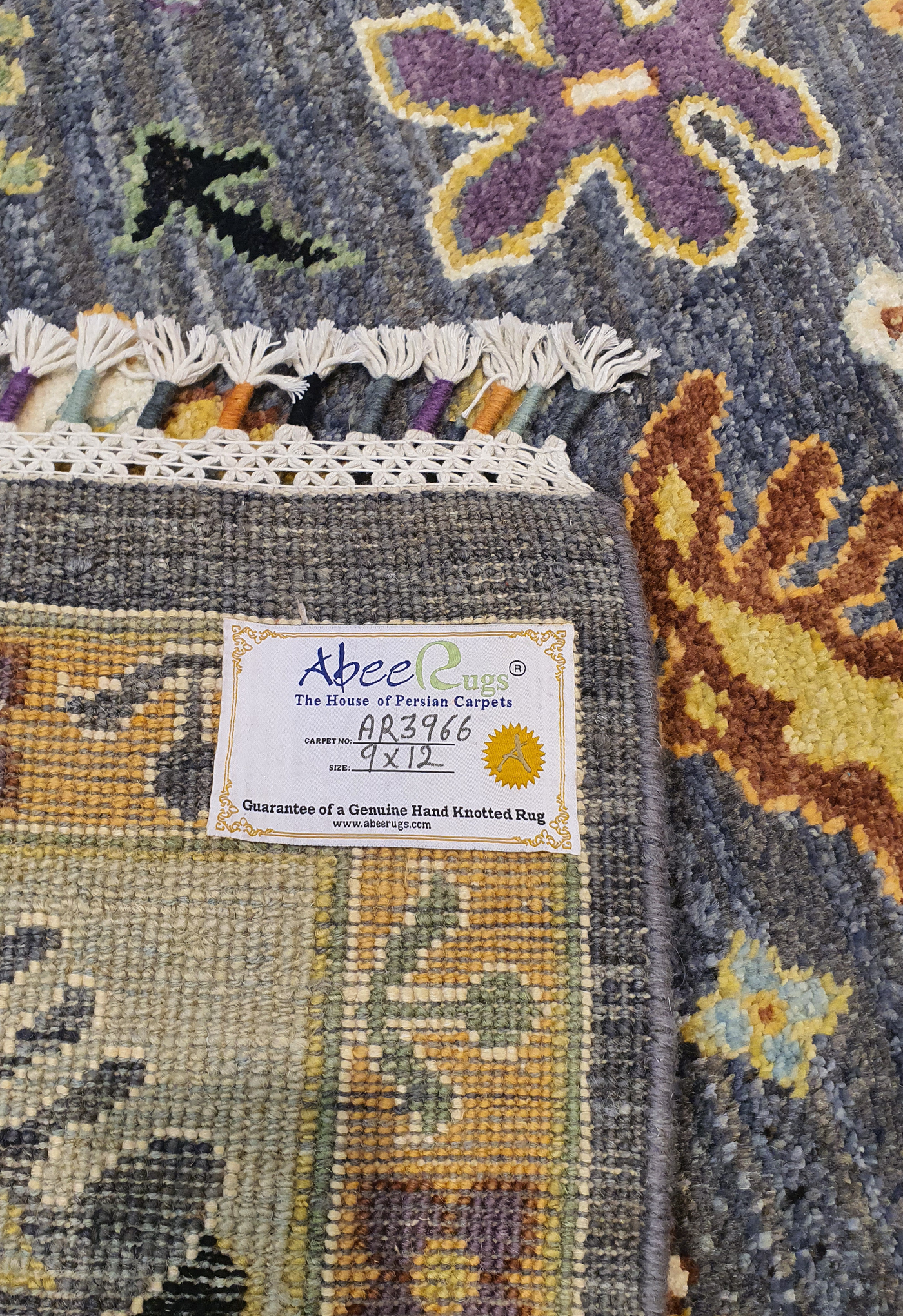 SUPERFINE PERSIAN OUSHAK WOOL WITH SILK MADE BY MULTICOLOUR HAND SPIN WOOL - AR3966