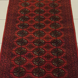Afghan Turkman Design Runner with Allover 3 Elephant Foot Pattern - AR3666
