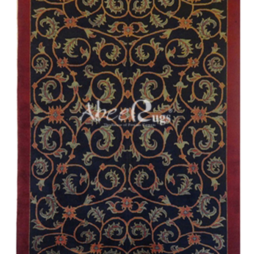 Indo Vegi Modern Black And Orange Line Design - AR0195