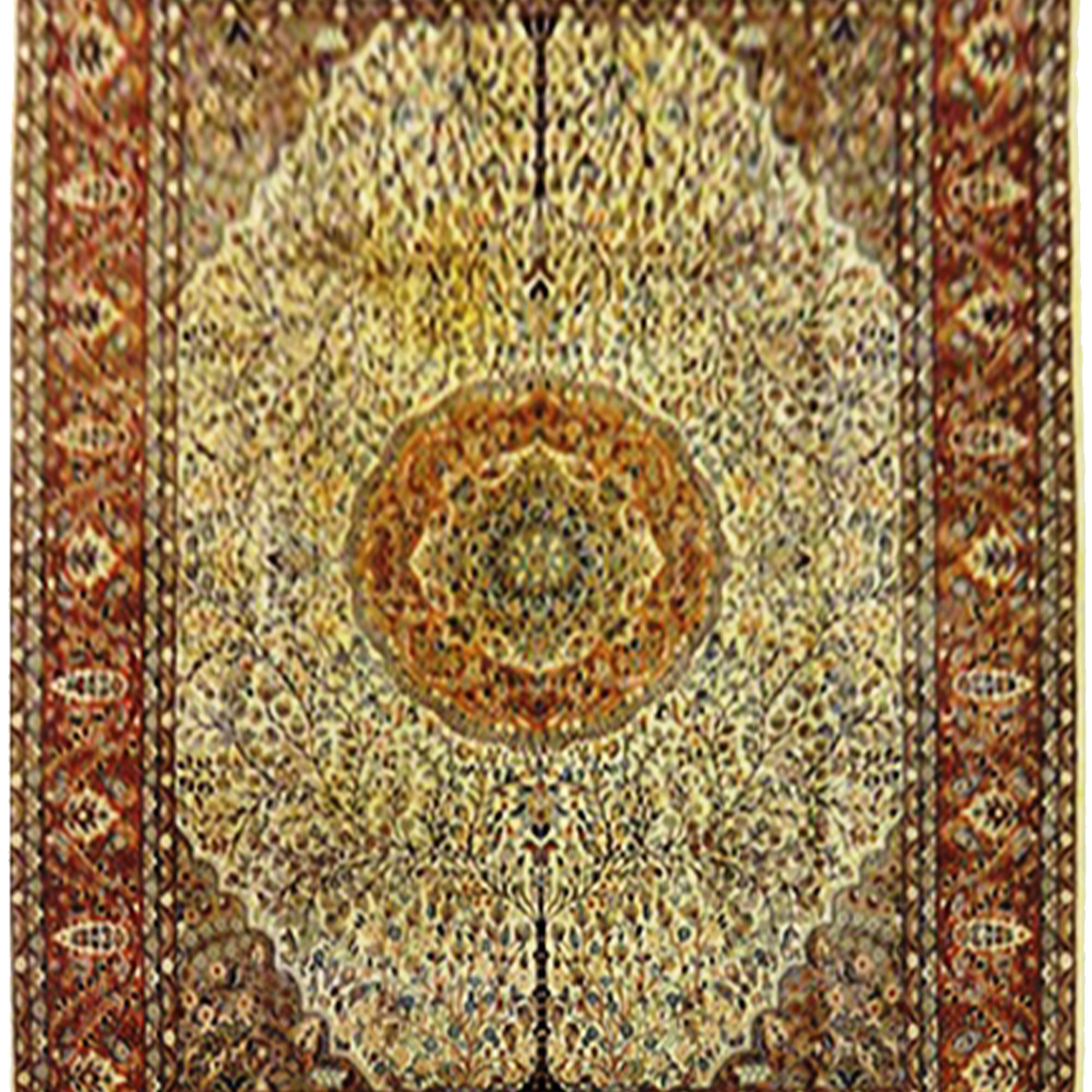 Persian Keshan Allover Floral Motif Design - AR0486