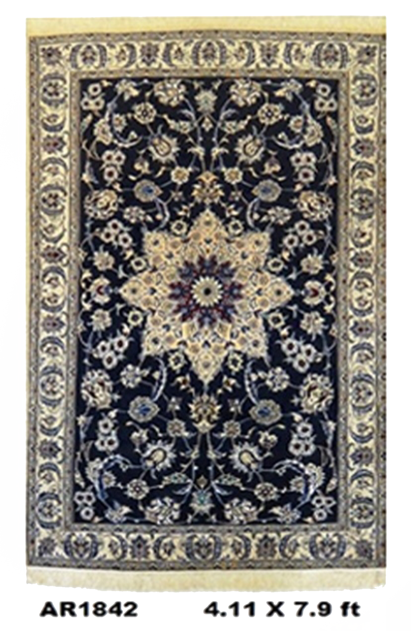 Persian Nain Chobi Design Inlet Silk - AR1842