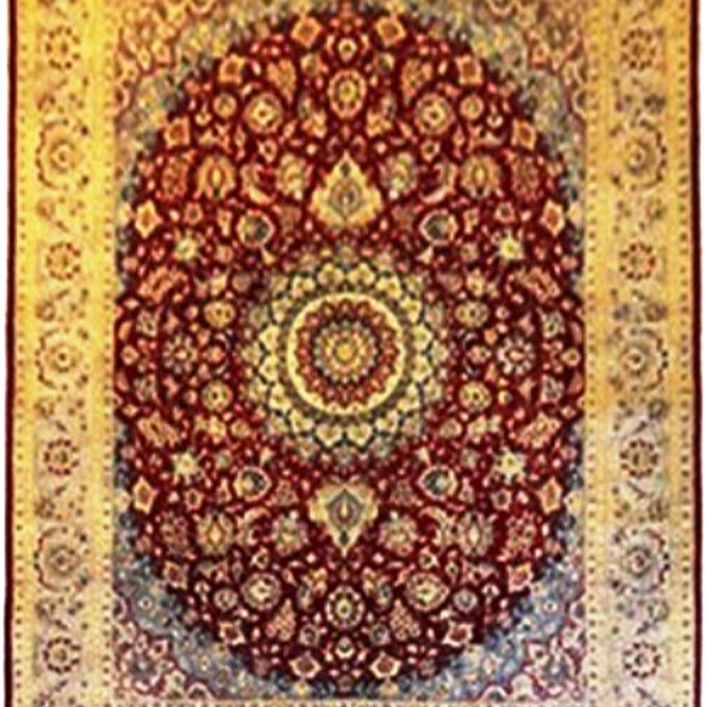 Persian Ikat Square Design Brown, Cream & Grey - VP021