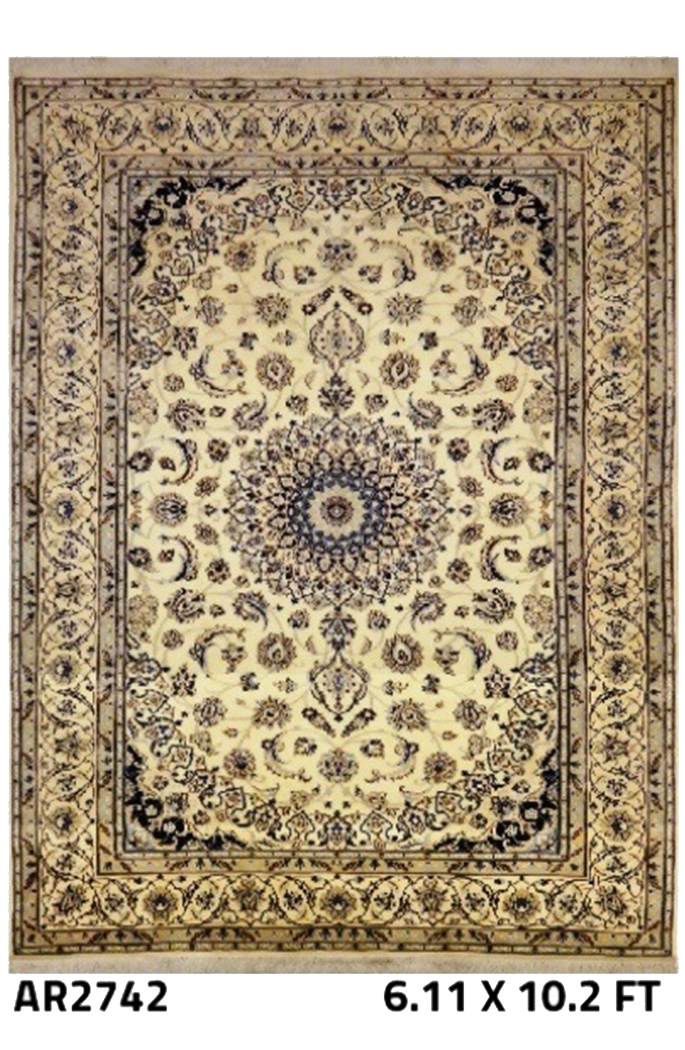 Persian Nain Silk and Wool - AR2742