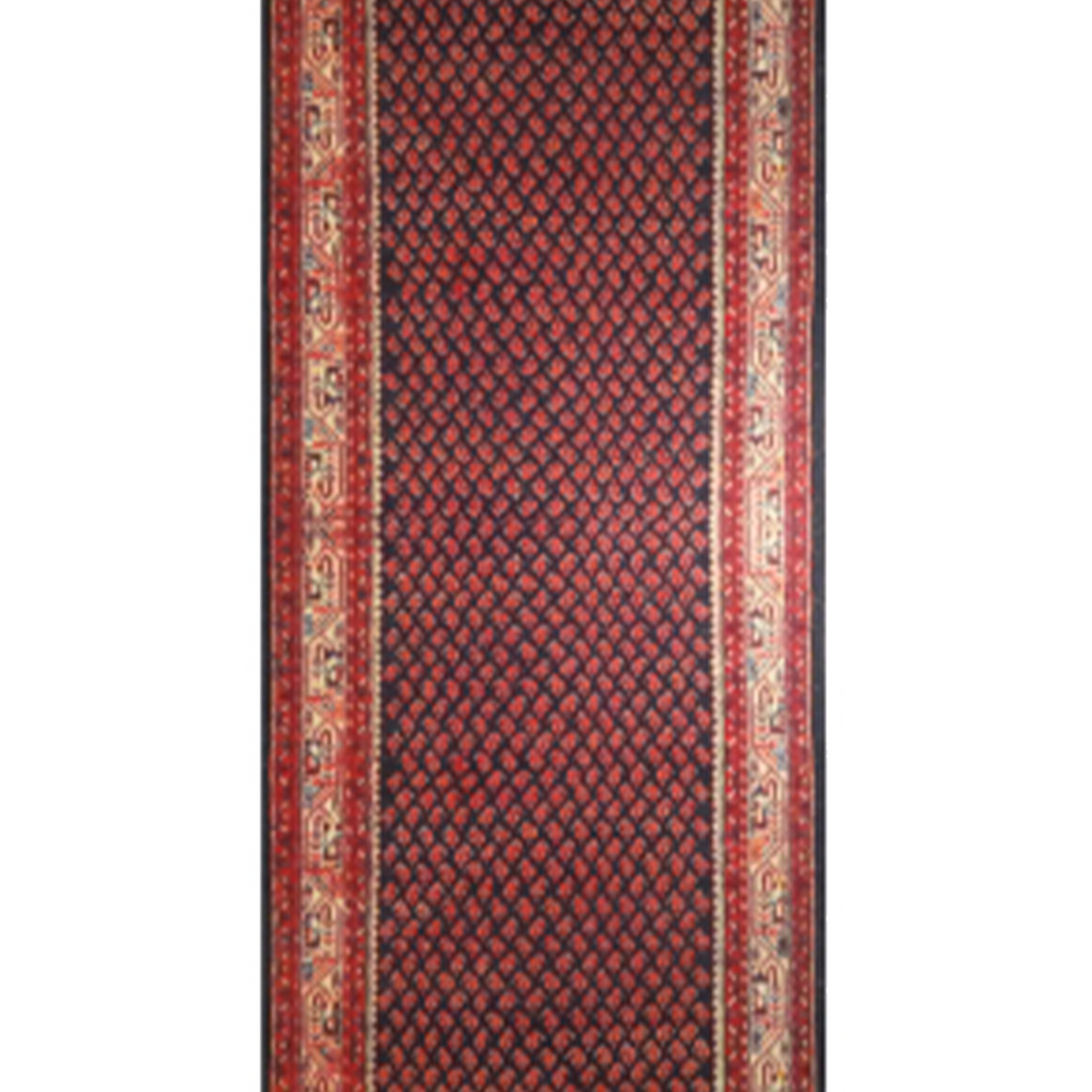 Persian Boutique Wool Runner Blue With Red Border-AR3203