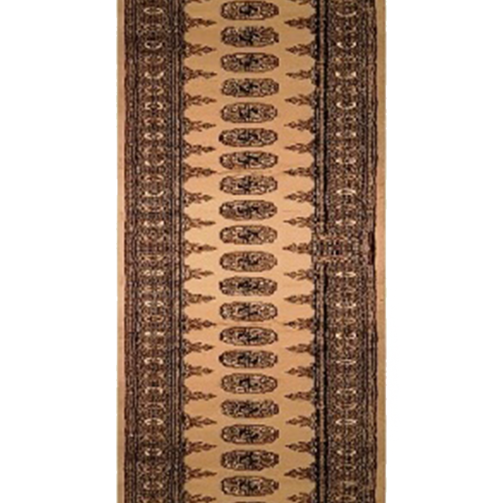 Superfine Pak Persian Isfahan Brown Runner With Elephant Pattern-AR3293