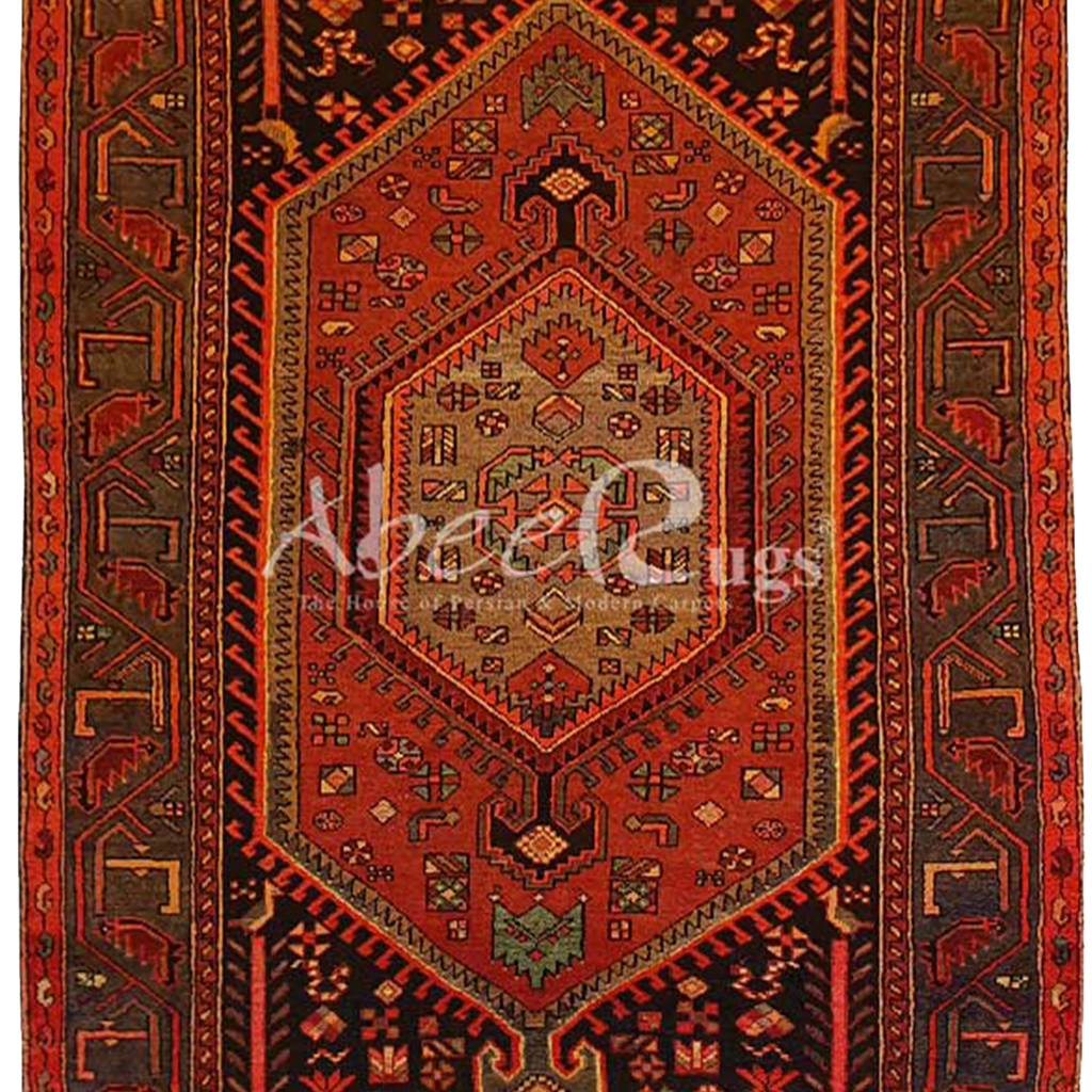 Persian Hamadan Vintage Wool Carpet - AR3608