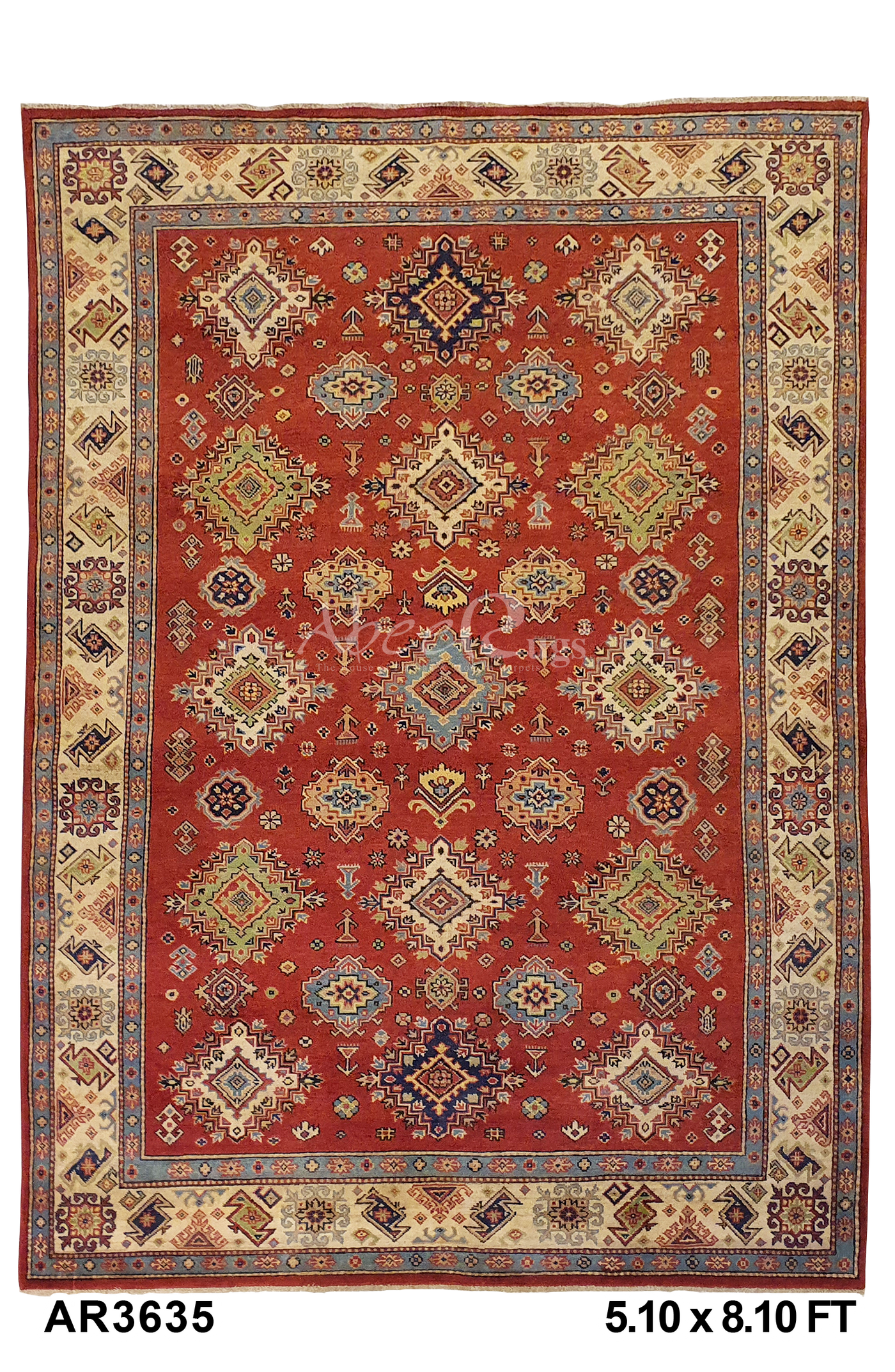 Kazak Hand Spin Wool Allover Design - AR3635