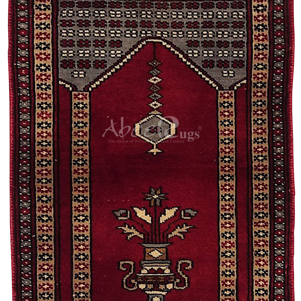 Prayer Rug Guldasta Design Red and Black - AR3733