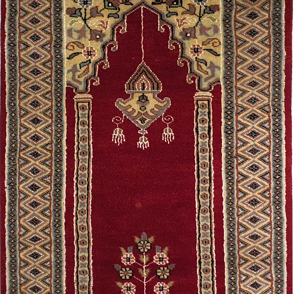 Prayer Rug with Mehrab Design Red - AR3789
