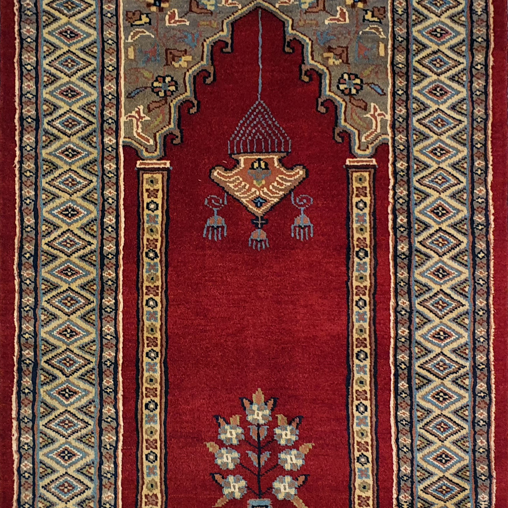Prayer Rug with Mehrab Design Red - AR3791