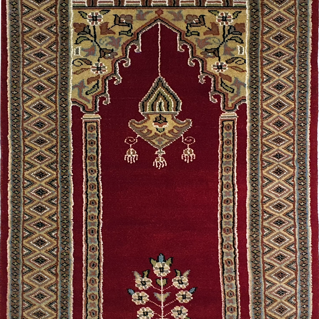Prayer Rug with Mehrab Design Red - AR3794