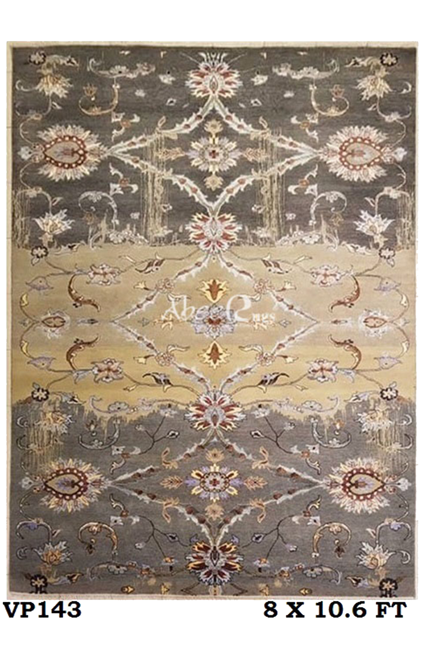 Persian Classic Floral Design Cream & Grey - VP143