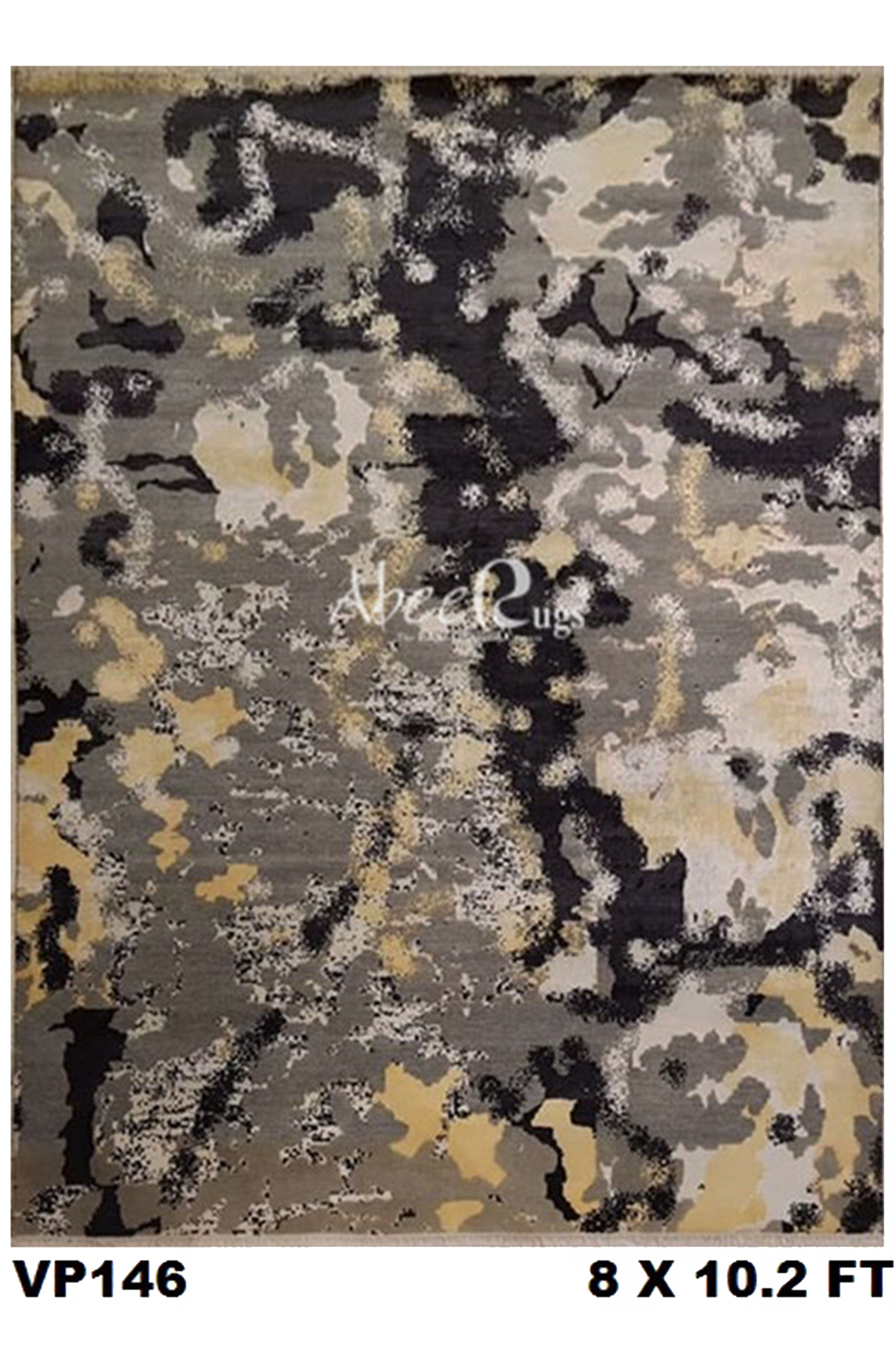 Superfine Galaxy Broken Design Silk and Wool Grey, Cream and Black-VP146